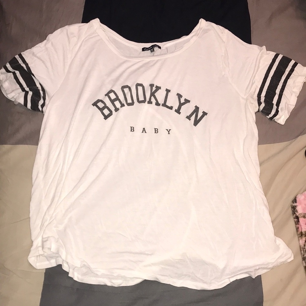 White Brooklyn baby T-shirt